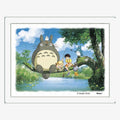 Mini Puzzle Vitrail Translucide — Totoro à la Pêche (150 pièces)