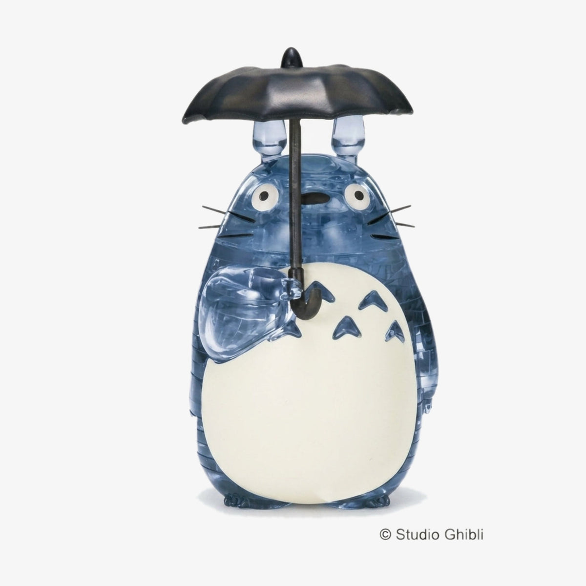 Figurine Puzzle 3D Crystal — Totoro Gris au Parapluie (42 pièces)